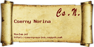 Cserny Norina névjegykártya
